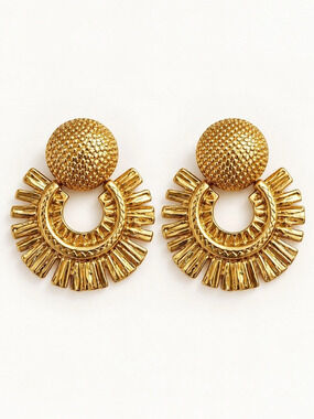 Gold Statement Chunky Earrings
